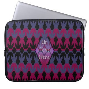 Housse Pour Ordinateur Portable Motif de monogramme noir et d'arrow
