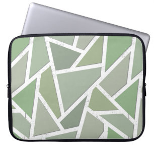 Housse Pour Ordinateur Portable Motif de mosaïque vert olive