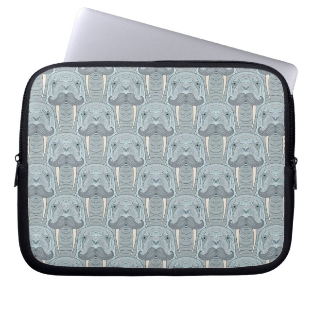Housse Pour Ordinateur Portable Motif de moustache de morse (Devant)