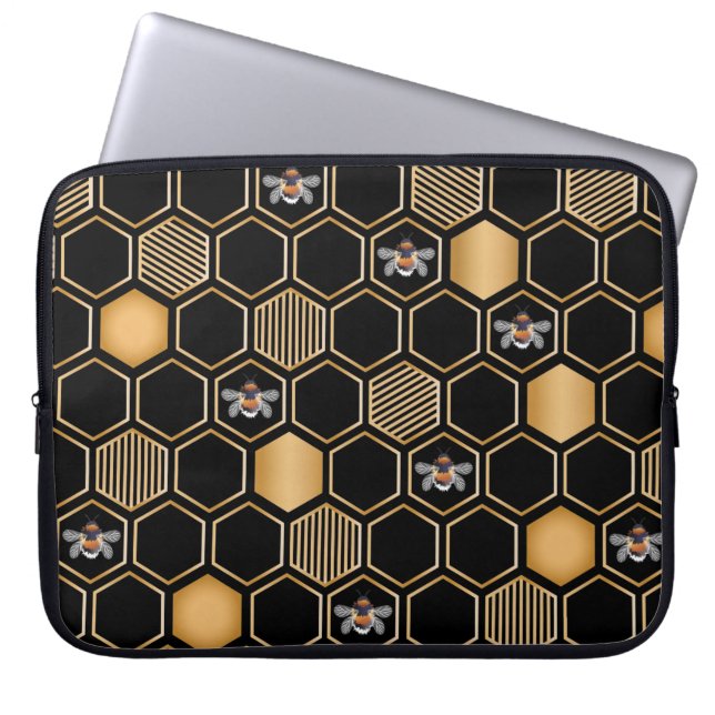 Housse Pour Ordinateur Portable Motif de nid d'abeille (Devant)