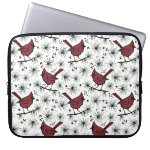 Housse Pour Ordinateur Portable Motif de Noël des Cardinaux rouges d'hiver
