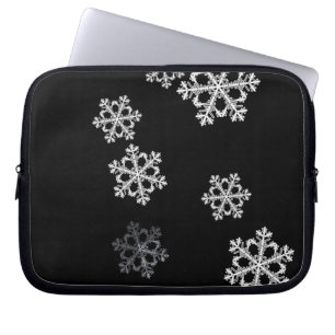 Housse Pour Ordinateur Portable Motif de Noël minimaliste monochrome