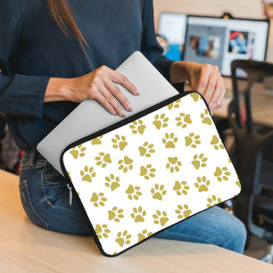 Housse Pour Ordinateur Portable Motif De Pailles, Pailles De Chien, Pâtes D'Or