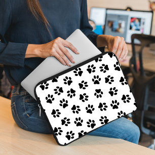 Housse Pour Ordinateur Portable Motif De Pâtes, Paniers De Chien, Paniers Noirs