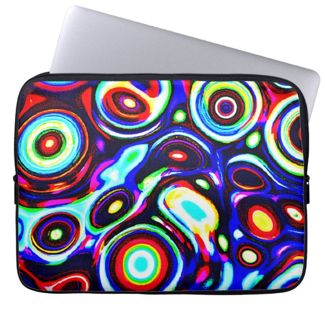 Housse Pour Ordinateur Portable Motif de pulse de Neon vibrant (Devant)