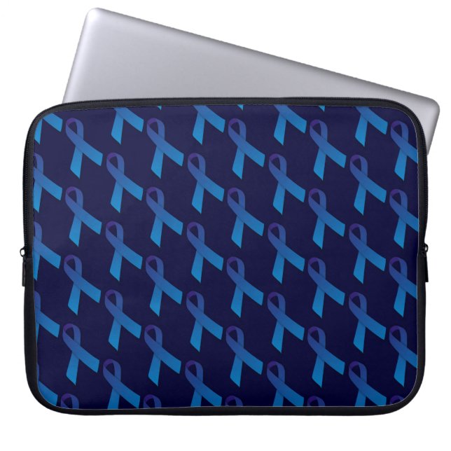 Housse Pour Ordinateur Portable Motif de rubans bleus (Devant)