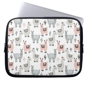 Housse Pour Ordinateur Portable Motif de sourire de lamas