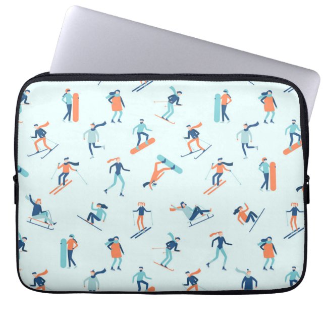 Housse Pour Ordinateur Portable Motif de sports d'hiver (Devant)