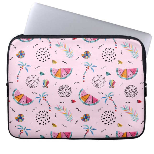 Housse Pour Ordinateur Portable Motif de style Pink Memphis (Devant)