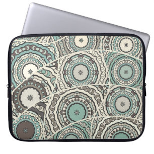 Housse Pour Ordinateur Portable motif de surface composée patchwork vintage. Décor
