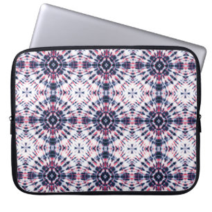Housse Pour Ordinateur Portable Motif de teinture bleu et rouge