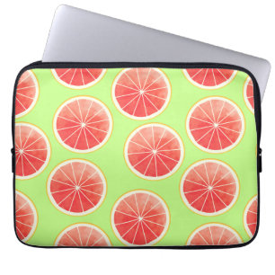 Housse Pour Ordinateur Portable Motif de tranches de pamplemousse rose