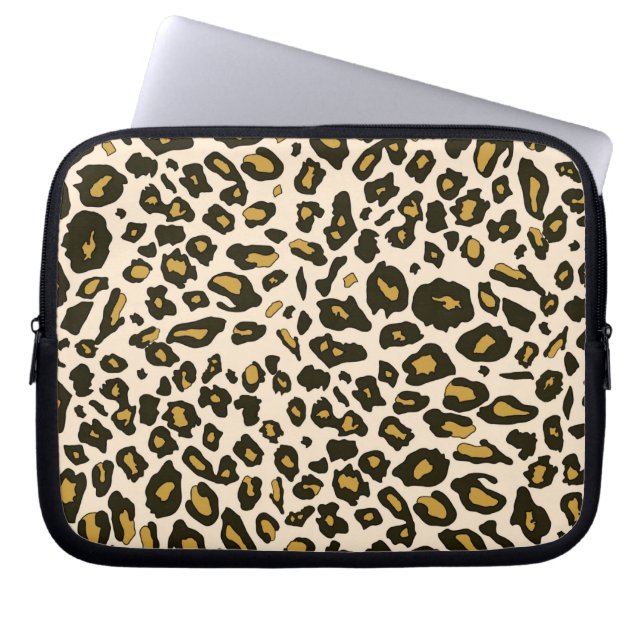 Housse Pour Ordinateur Portable Motif d'empreinte de léopard (Devant)