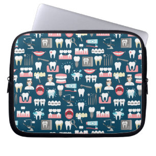 Housse Pour Ordinateur Portable Motif dentaire de bureau de clinique