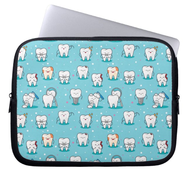 Housse Pour Ordinateur Portable Motif dentaire mignon (Devant)