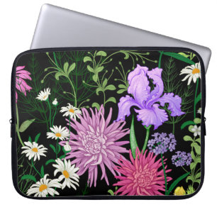 Housse Pour Ordinateur Portable Motif d'été sans couture. Chamomille des fleurs sa