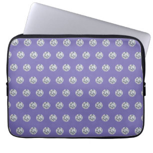 Housse Pour Ordinateur Portable Motif diamant élégant sur ordinateur portable bleu