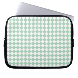 Housse Pour Ordinateur Portable Motif diamant Green White Checker