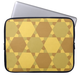 Housse Pour Ordinateur Portable Motif d'illusion optique étoile Brown de sable