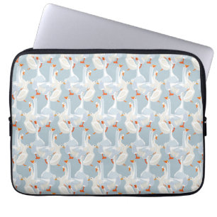 Housse Pour Ordinateur Portable Motif d'oies blanches