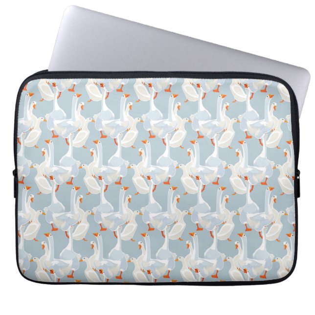 Housse Pour Ordinateur Portable Motif d'oies blanches (Devant)