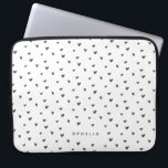 Housse Pour Ordinateur Portable Motif du coeur du Doodle mignon<br><div class="desc">Motif de coeur doodle mignon,  manche d'ordinateur portable personnalisée. Caractéristiques de conception,  ardoise de coeur dessiné gris et ligne de texte modèle unique pour votre nom en couleur gris correspondant.</div>