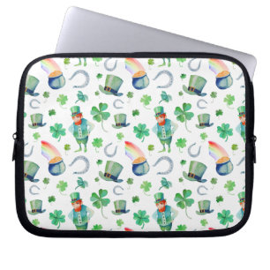 Housse Pour Ordinateur Portable Motif du jour de St Patrick d'aquarelle