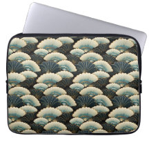 Motif du ventilateur d'inspiration japonaise Turqu