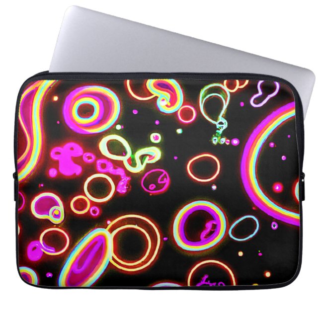 Housse Pour Ordinateur Portable Motif dynamique Neon Glow (Devant)