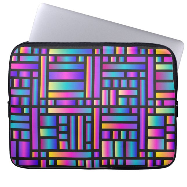 Housse Pour Ordinateur Portable Motif élégant moderne - Mode Tartan géométrique (Devant)