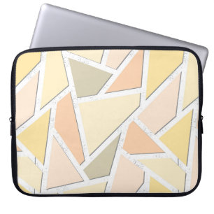 Housse Pour Ordinateur Portable Motif en mosaïque jaune citron