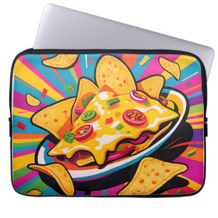 Housse Pour Ordinateur Portable Motif Explosion de Nachos au Fromage