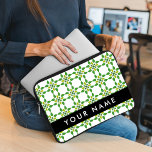 Housse Pour Ordinateur Portable Motif feuille, Feuilles verts, votre nom<br><div class="desc">Motif élégante,  élégante et raffinée avec feuilles verts. Un cadeau moderne et tendance,  parfait pour les amoureux de la nature dans votre vie. Personnalisez en ajoutant votre nom,  votre pseudonyme,  votre monogramme ou vos initiales.</div>
