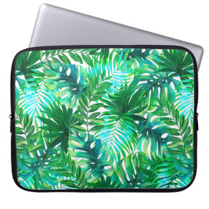 Housse Pour Ordinateur Portable Motif feuille tropical