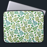 Housse Pour Ordinateur Portable Motif feuille vert aquarelle. Floral verdoyant<br><div class="desc">Aquarelle verdure feuille motif poche portable. Veuillez me contacter si vous avez besoin d'autres articles.</div>