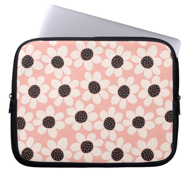 Housse Pour Ordinateur Portable Motif Fleur Rose Cute (Devant)