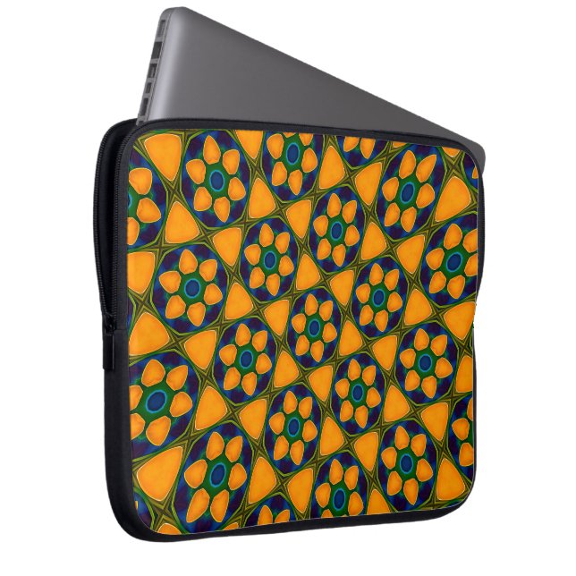 Housse Pour Ordinateur Portable Motif Fleurs Abstraites uniques (Devant droit)