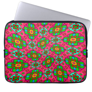 Housse Pour Ordinateur Portable Motif Fleurs Abstraites uniques