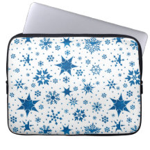 Motif Flocon de Neige Bleu