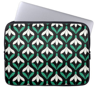 Housse Pour Ordinateur Portable Motif flocon de neige rétro scandinave moderne du