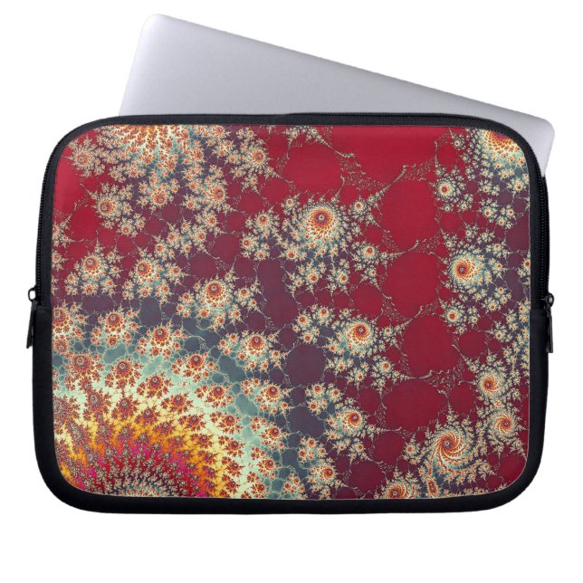 Housse Pour Ordinateur Portable Motif floral en spirale (Devant)