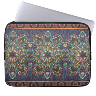 Housse Pour Ordinateur Portable Motif floral ethnique abstrait coloré de mandala