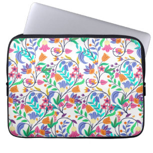 Housse Pour Ordinateur Portable Motif floral exotique coloré