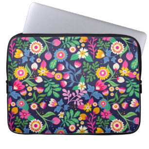 Housse Pour Ordinateur Portable Motif floral exotique peint à la main-48330