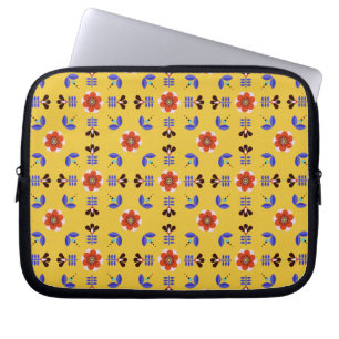 Housse Pour Ordinateur Portable Motif floral géométrique de style scandinave
