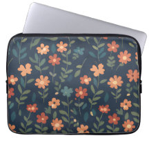 Motif floral peint à la main de Prairie de Minuit