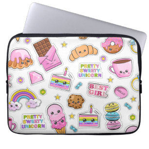 Housse Pour Ordinateur Portable Motif Funny Unicorn Magique Arc-en-ciel mou