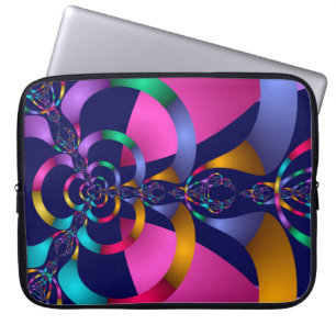 Housse Pour Ordinateur Portable Motif géométrique abstrait coloré