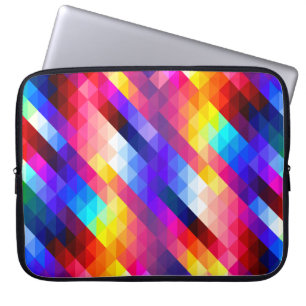 Housse Pour Ordinateur Portable Motif géométrique abstrait de couleur vive