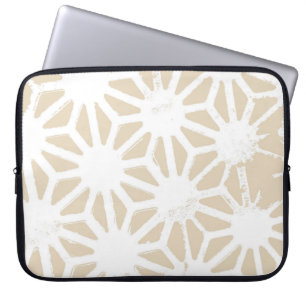 Housse Pour Ordinateur Portable Motif géométrique beige